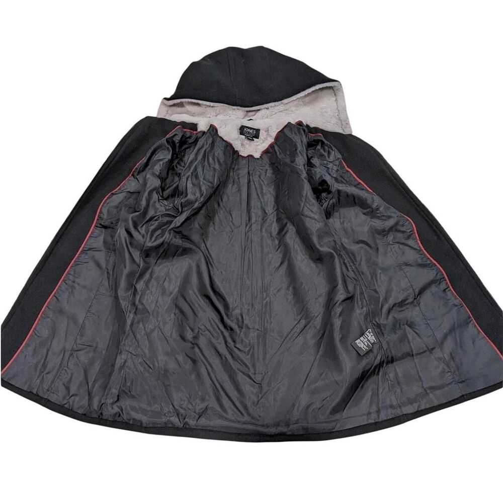 New Jones New York Signature Hooded Jacket Black Full Zip Women’s M Classic - Picture 4 of 10